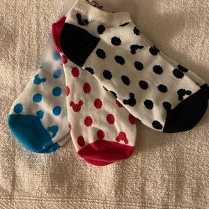 Disney Black and White Polka Dot Socks